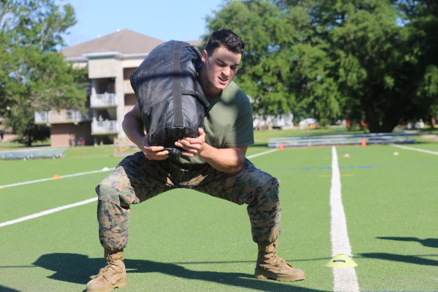 military sandbag training