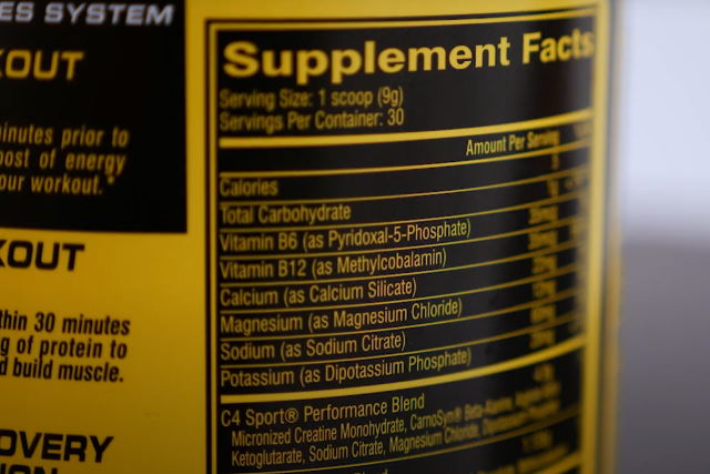 C4 Sport supplement ingredients